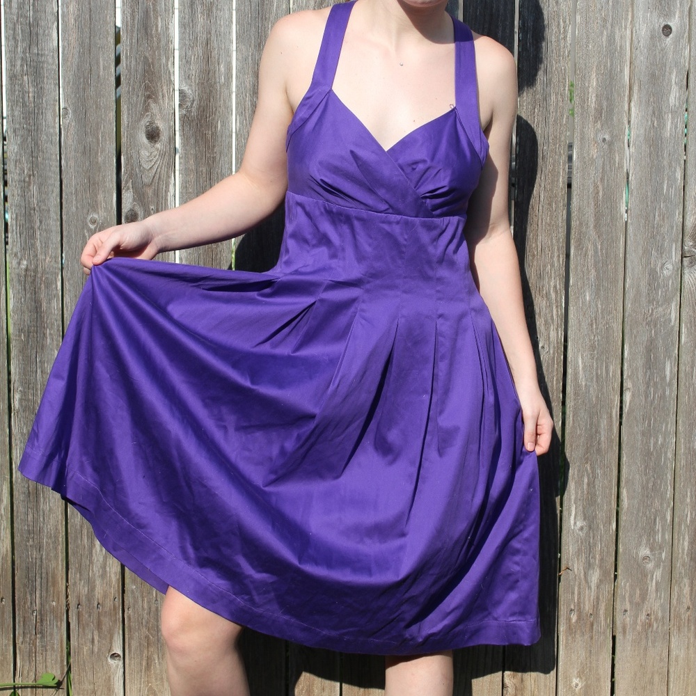 Purple Calvin Klein Cocktail Dress